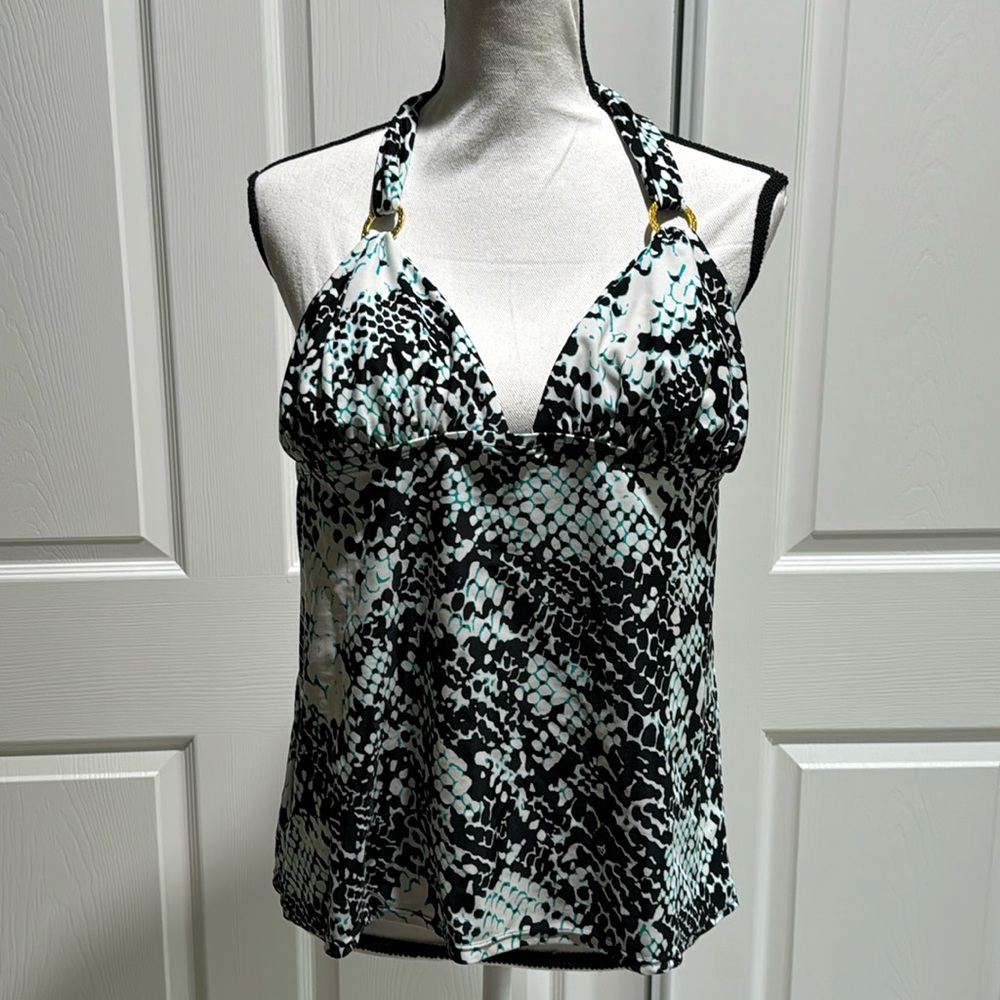 Elle Tankini Top Snake Skin Print